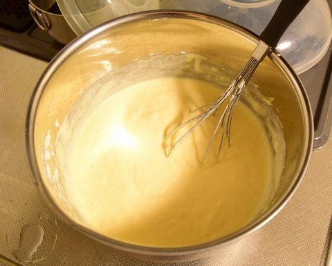 Completion of cheese cream