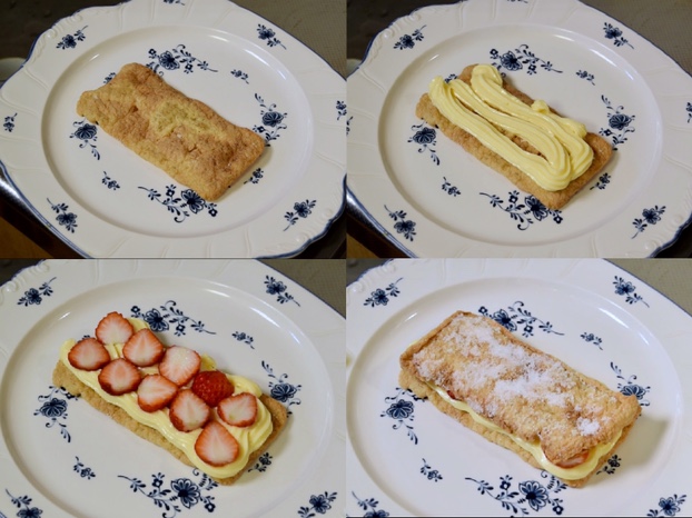 ミルフィーユを盛り付ける