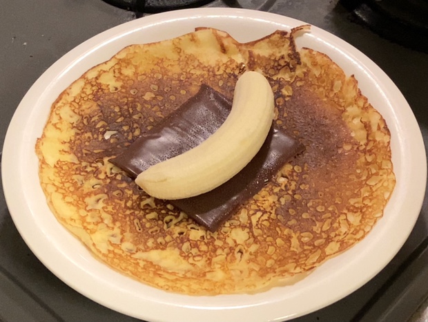 バナナを乗せる