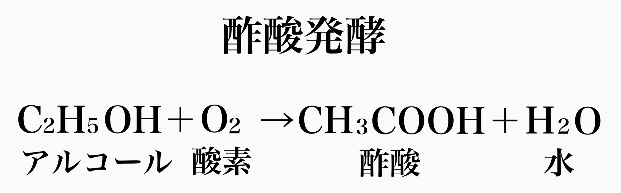 化学式 アルコール 発酵