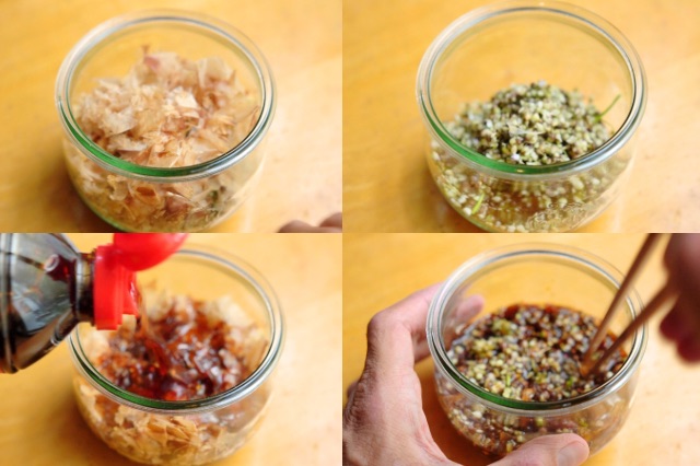 ノビルのむかごの醤油漬けを作る
