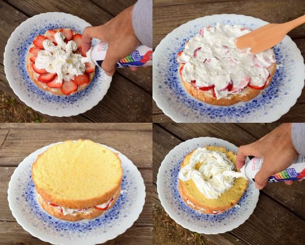 ケーキをデコレーションする