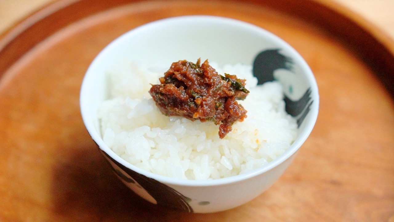 セイタカアワダチソウ味噌とご飯